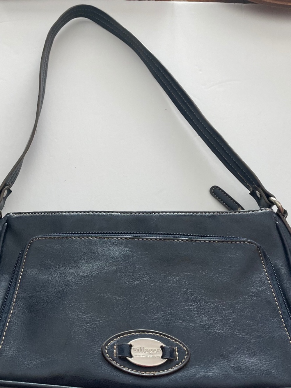 Villager “Liz Claiborne” Navy Shoulder Handbag